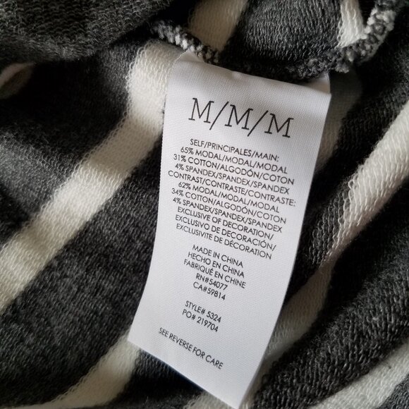 CAbi Windward Gray White Stripe Pullover Hoodie - Picture 6 of 8